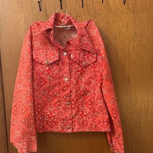 Levi's Rare 70’s Red Bandana Pattern Jean Jacket